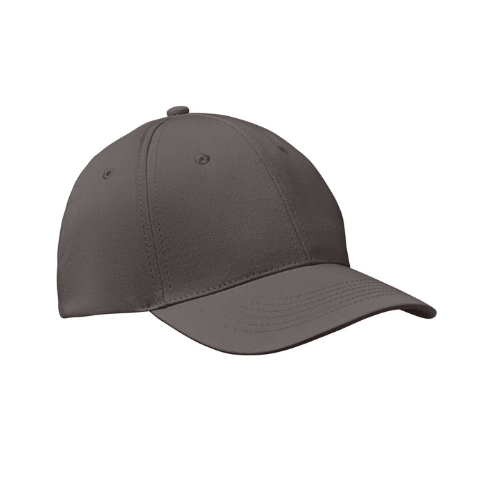 Czapka baseballowa 6 paneli BASIE - kamienna szara mo8834-15