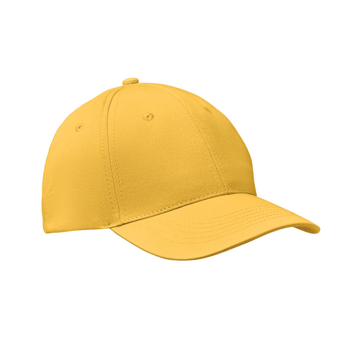 Czapka baseballowa 6 paneli BASIE - żółta mo8834-08