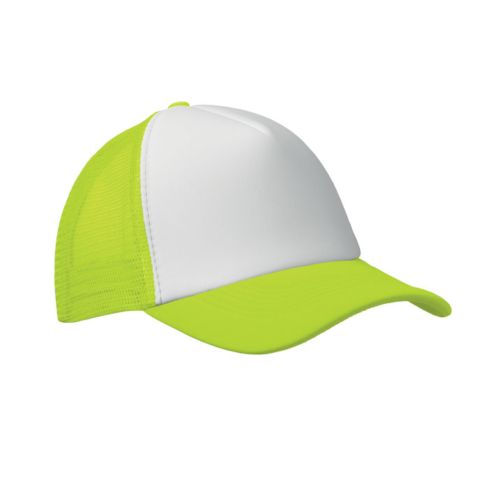Czapka -bejsbolówka BUBBLE - biała/neonowa żółta mo2269-84
