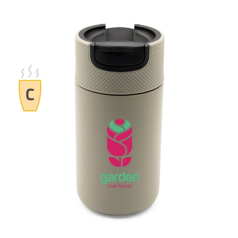 Kubek termiczny 400 ml | Raylee - szary V1167-19_AAA00