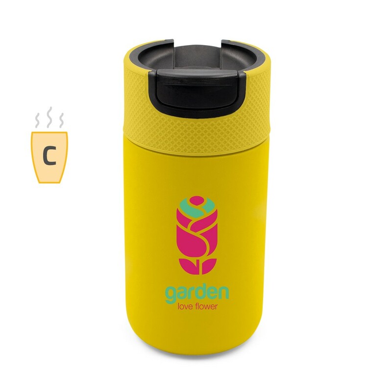 Kubek termiczny 400 ml | Raylee - żółty V1167-08_AAA00