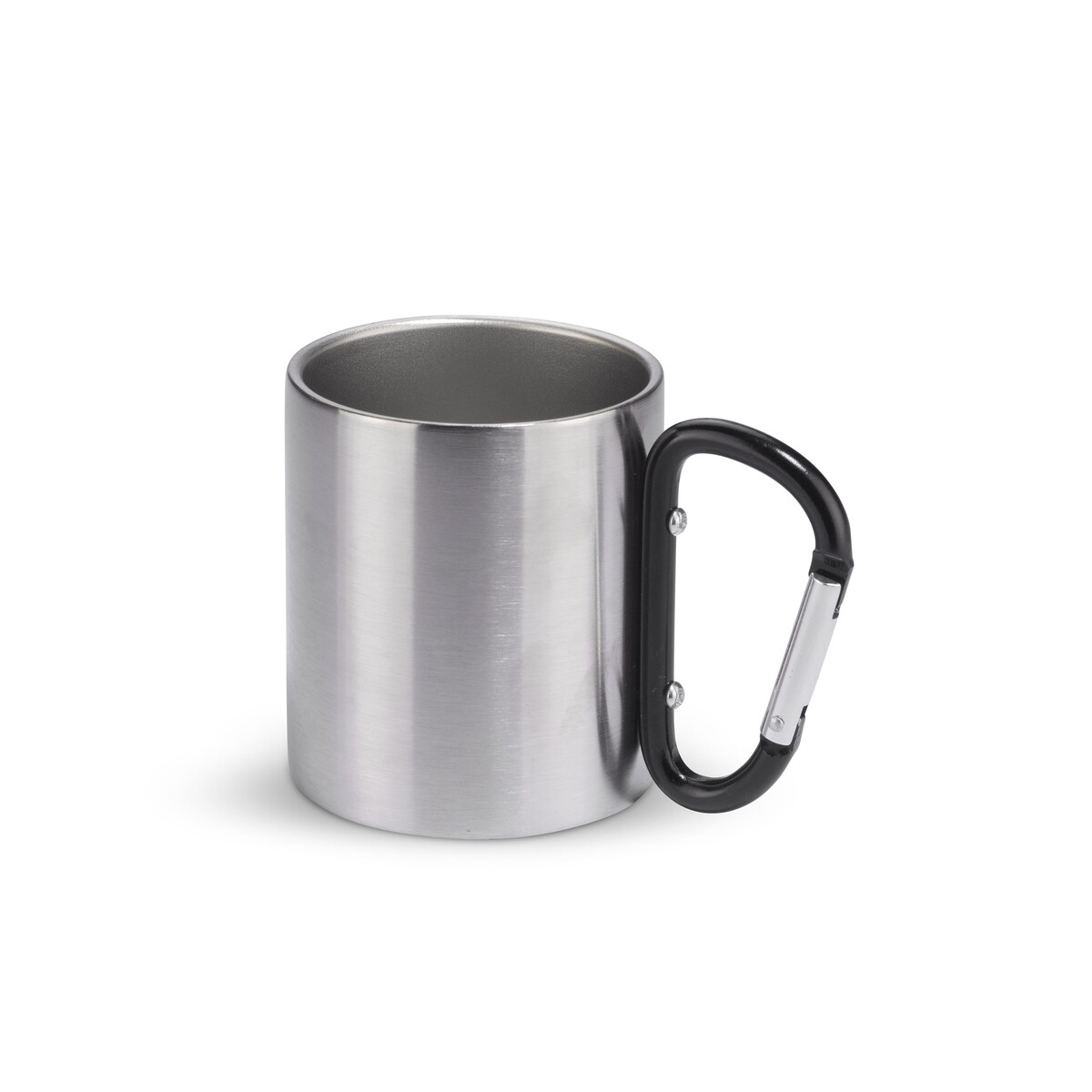 Kubek z karabińczykiem CAMPIC 200 ml - czarny 16400-02
