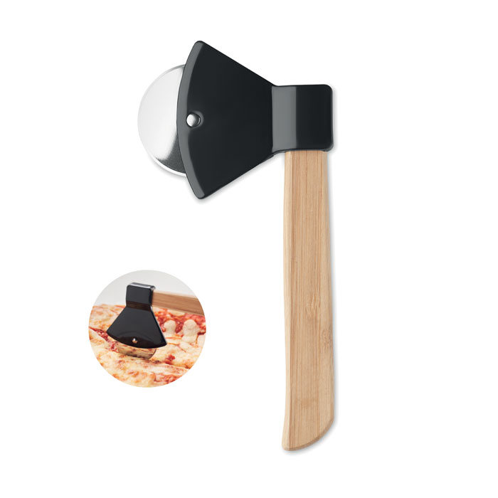 Bambusowy nóż do pizzy ZAZA - czarny mo6592-03