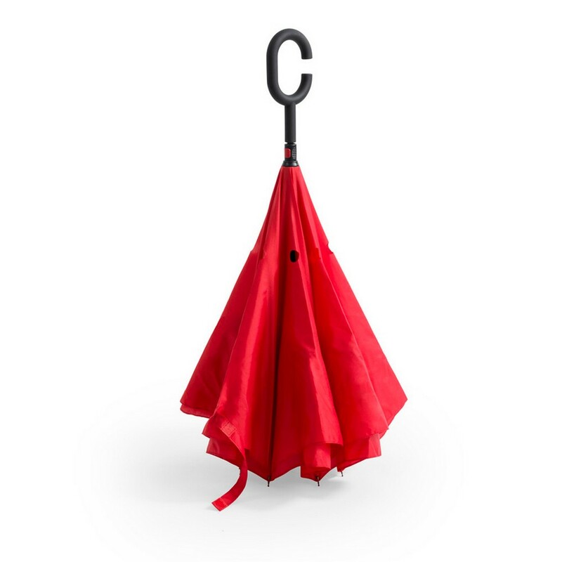 Odwracalny parasol manualny, rączka C - czerwony V8987-05_AAA01