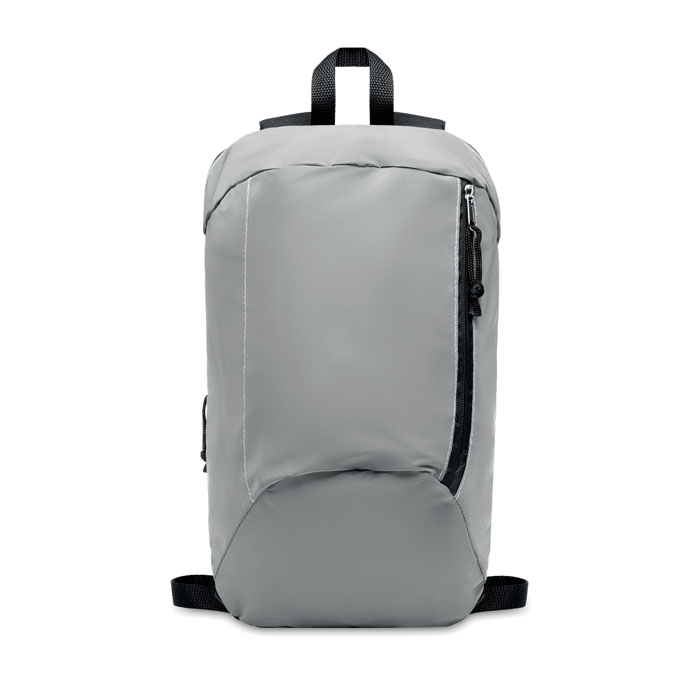 Plecak odblaskowy VISIBACK - srebrny mat mo6131-16