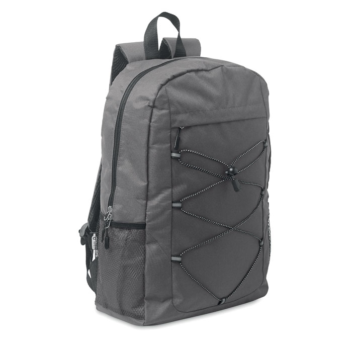 Plecak z poliestru 600D RPET HIGE - kamiennoszary mo2491-15