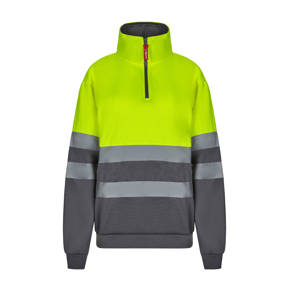 VL THOR LARGE. Dwukolorowa bluza (300 g/m²) z poliestrowego polaru (100%) - Szara/Żółta 36149_207