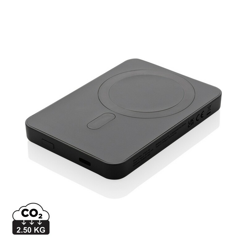 Magnetyczny bezprzewodowy power bank 5000 mAh Magnetix - czarny P322.401_S_0