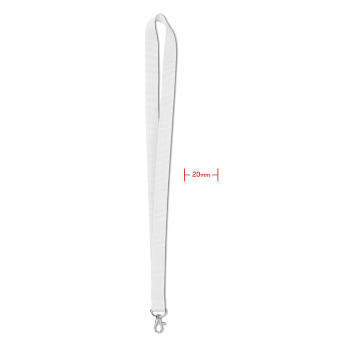 Smycz 20mm SIMPLE LANY - biała mo9058-06