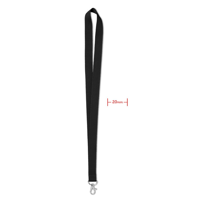 Smycz 20mm SIMPLE LANY - czarna mo9058-03