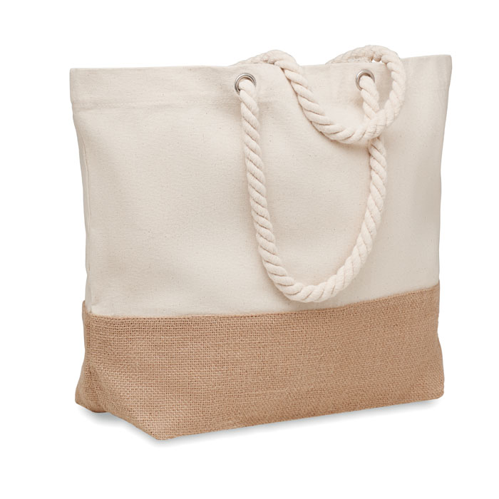 Torba plażowa, płótno 280gr/m² PANTAI - beżowa mo6720-13