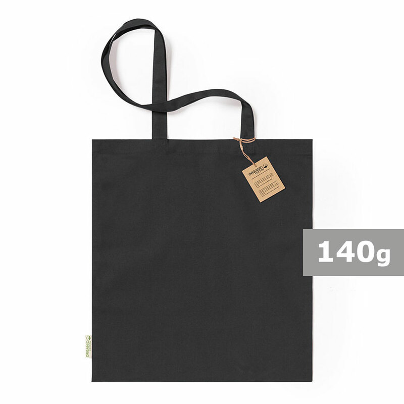Torba z bawełny organicznej na zakupy - czarna V8269-03_AAA00