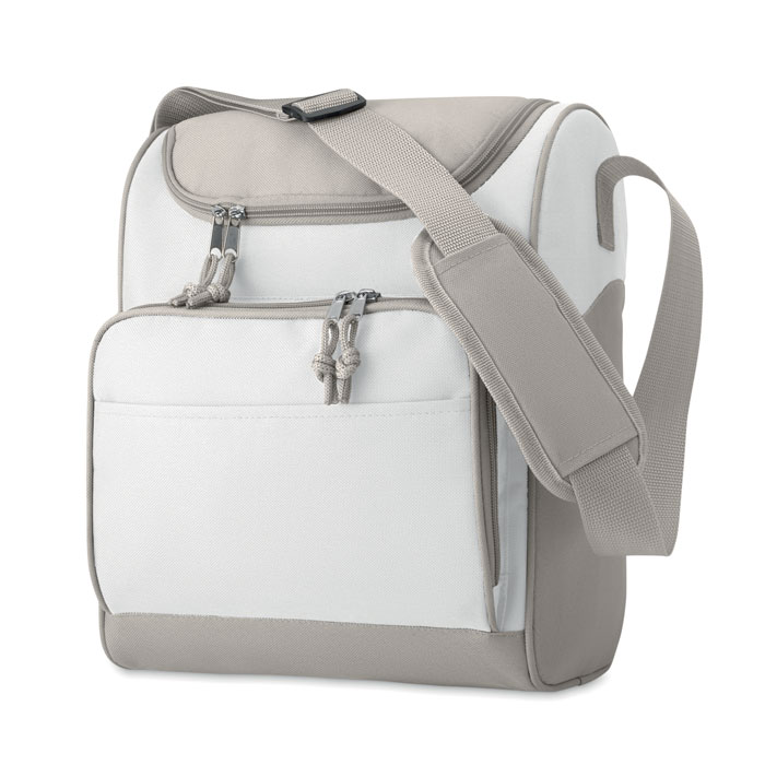 Torba izotermiczna z kieszenią ZIPPER - biała it3101-06