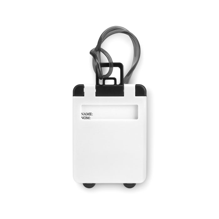 Zawieszka do bagażu, plastikow TRAVELLER - biała mo8718-06