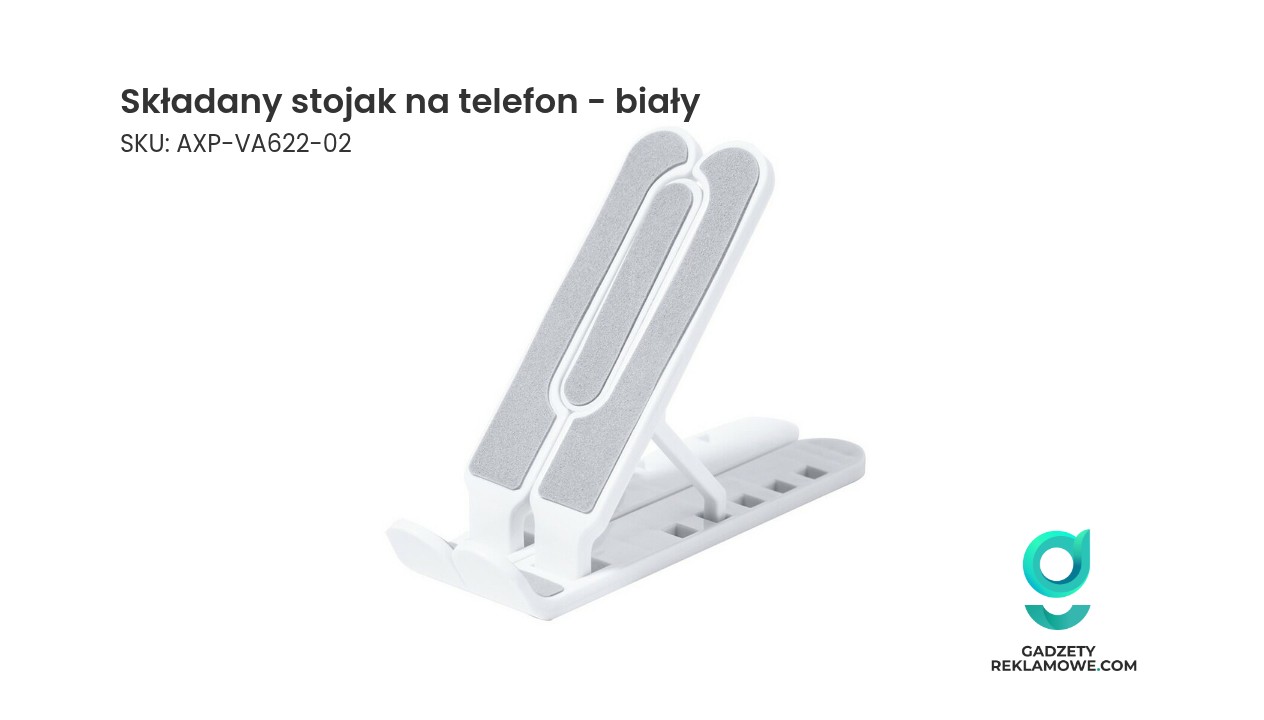 Biały składany stojak na telefon