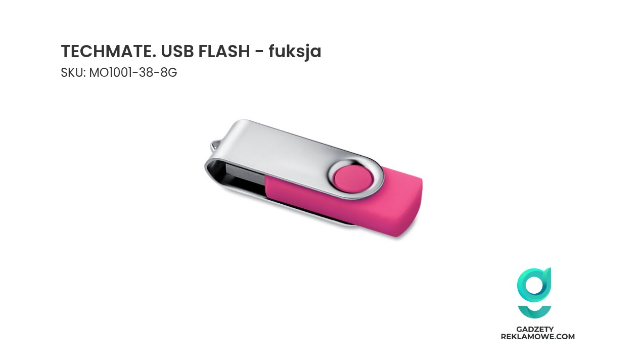 TECHMATE USB FLASH kolor fuksja
