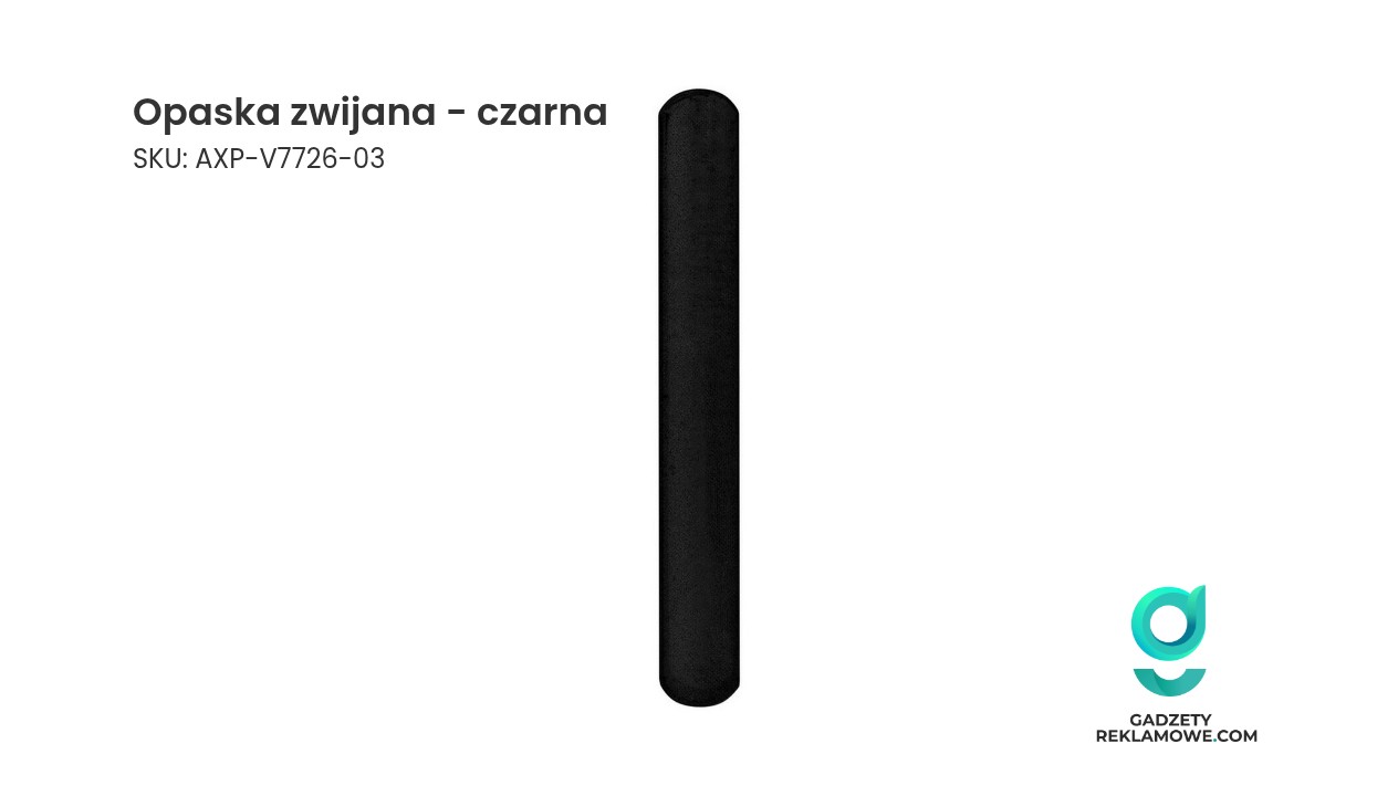 Czarna opaska zwijana