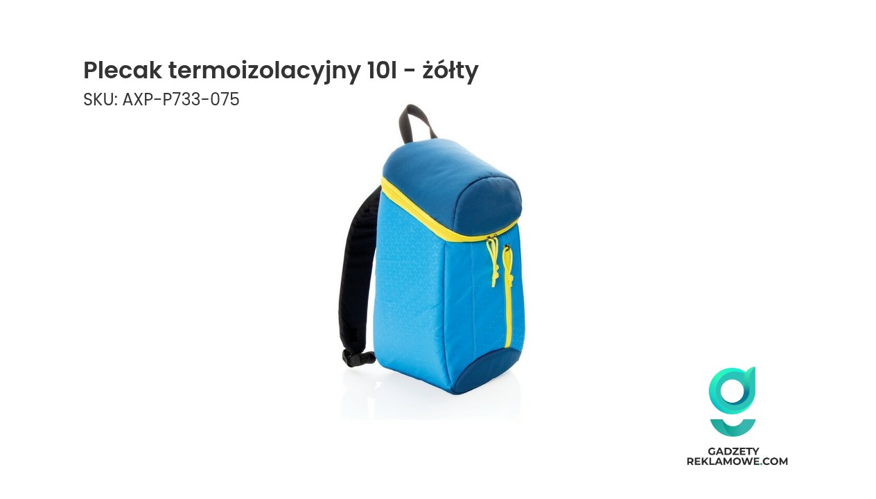 Plecak termoizolacyjny 10 litrów kolor żółty