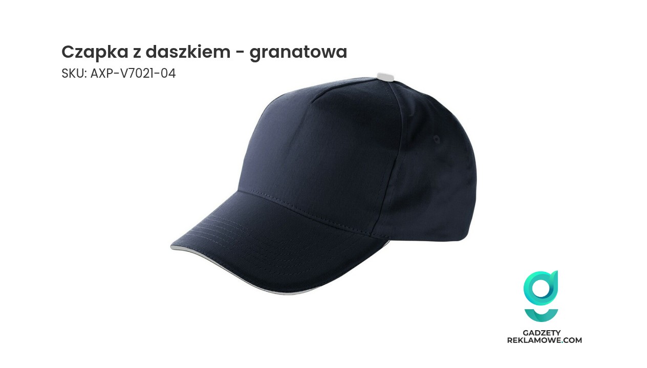 Granatowa czapka z daszkiem