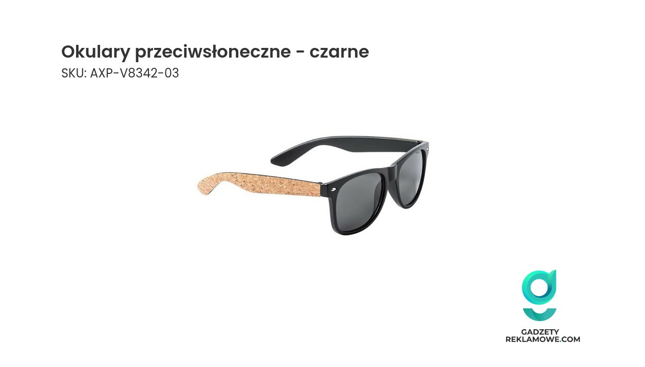 Czarne okulary przeciwsłoneczne