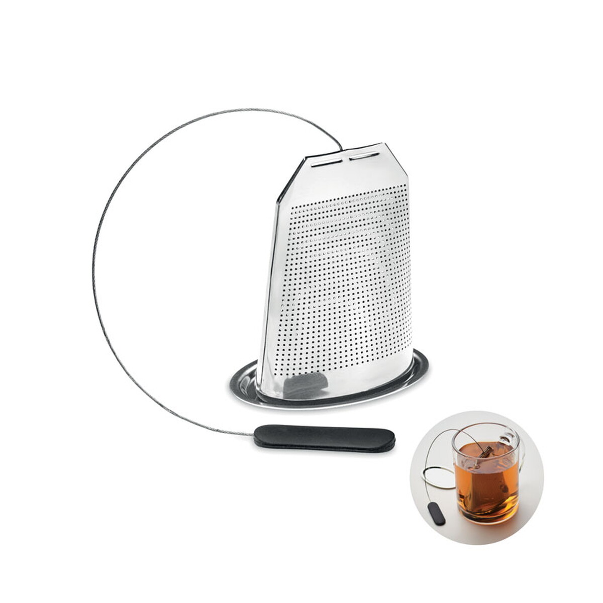 Zaparzacz do herbaty stalowy TEAFUSER - czarny mo2605-03