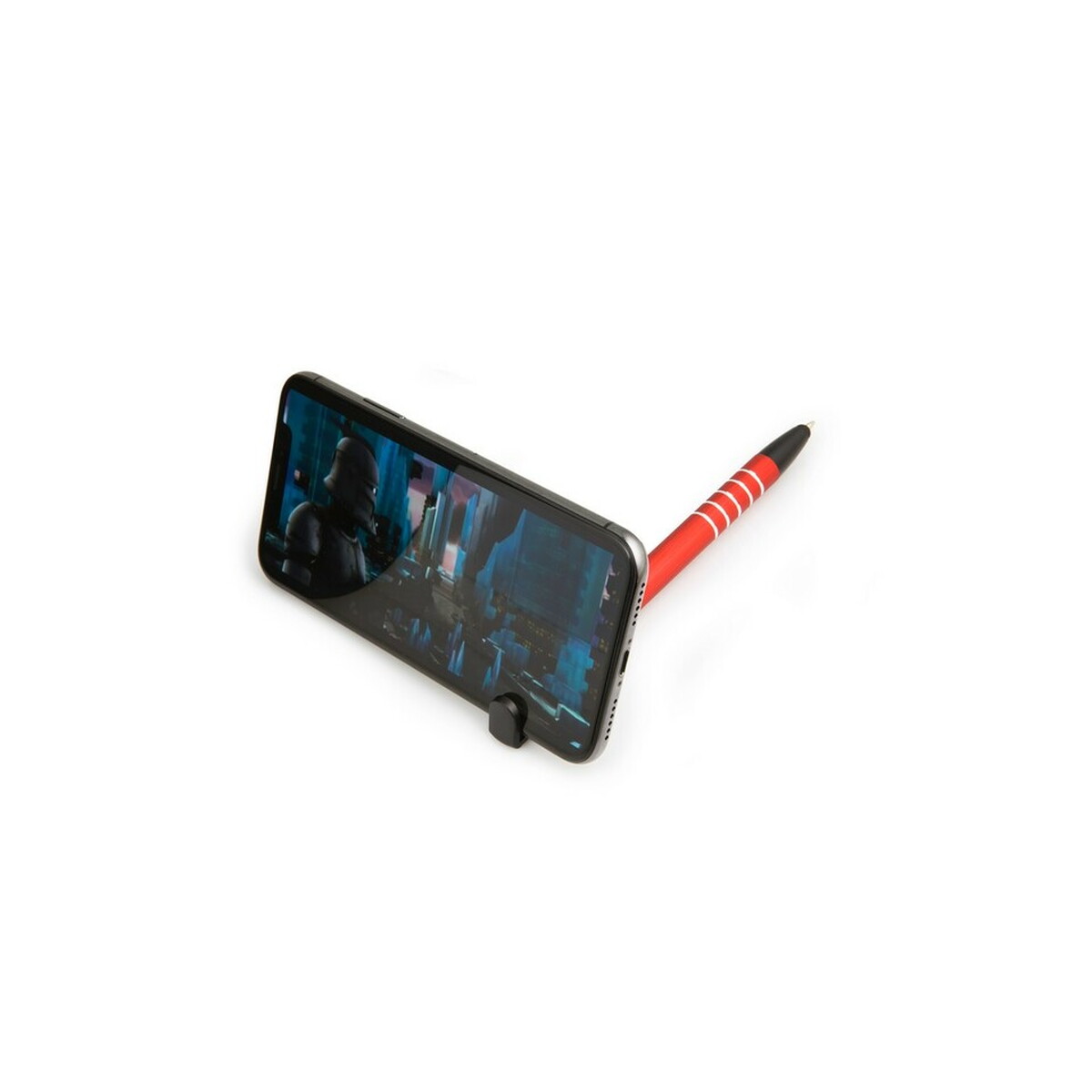 Długopis, touch pen, stojak na telefon | Erran - czerwony V1816-05_AAA02