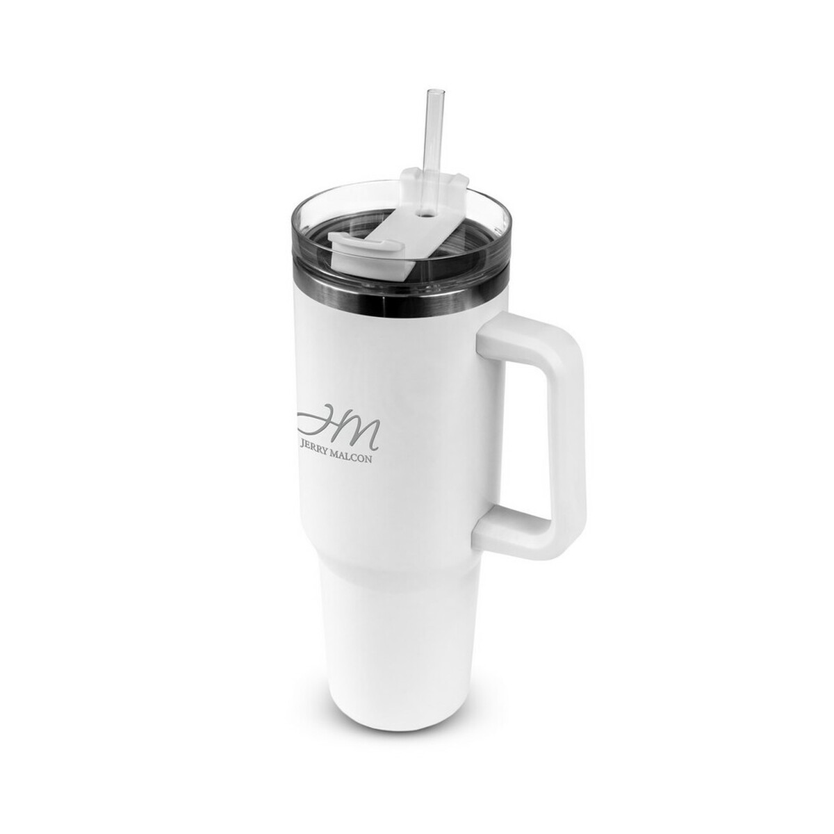 Kubek termiczny 1200 ml z ergonomicznym uchwytem | Stasimus - biały VA060-02_IGL01