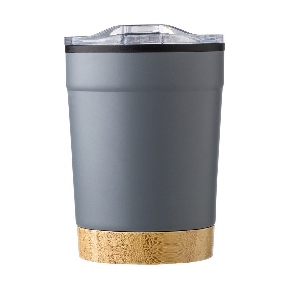 Kubek termiczny 300 ml z bambusowym elementem - grafitowy V1179-15_AAB01
