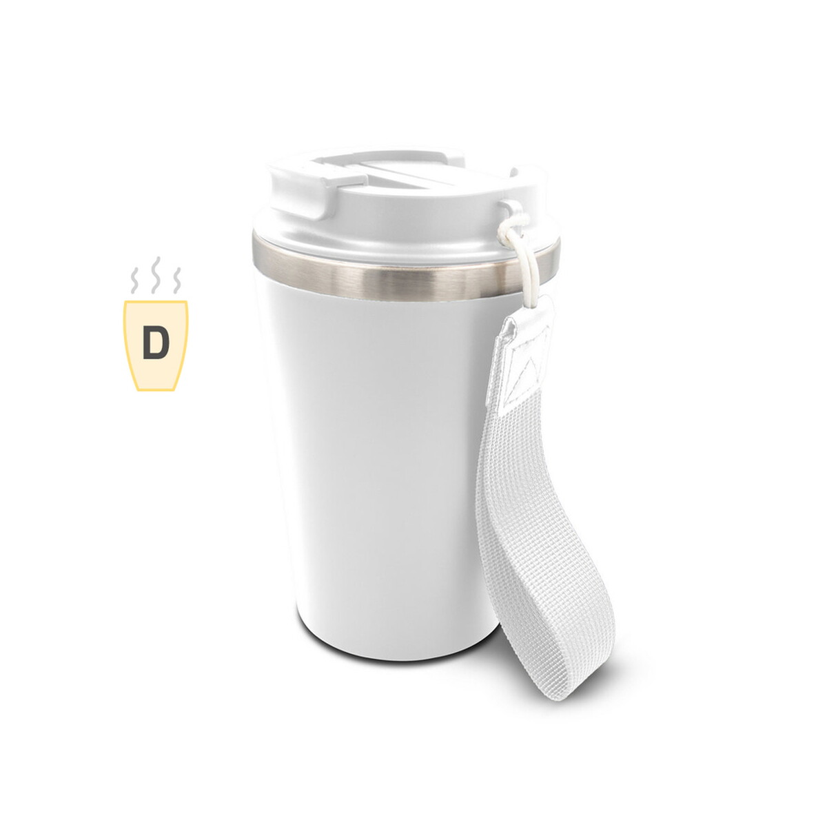 Kubek termiczny 350 ml | Nairod - biały VA057-02_AAA00
