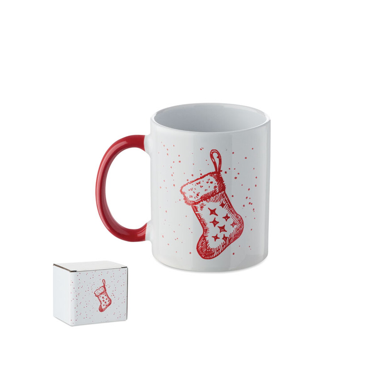 Ceramiczny kubek 300ml FESTIMUG - czerwony cx1571-05