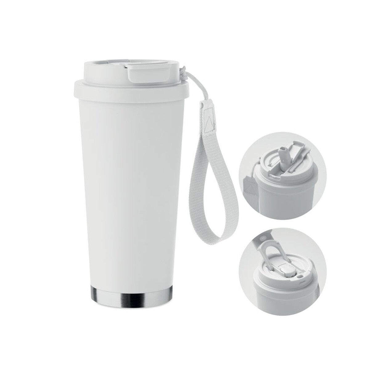 Kubek dwuścienny 500 ml TOPAZ LARGE - biały mo2662-06