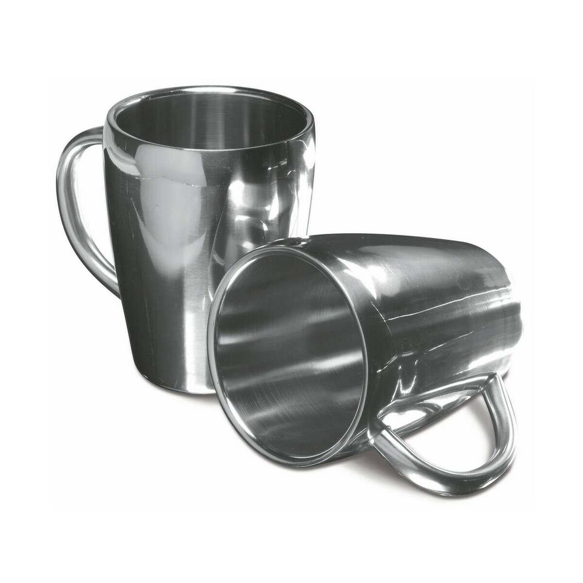 Zestaw: 2 kubki 200 ml - srebrne V4543-32_AAA01