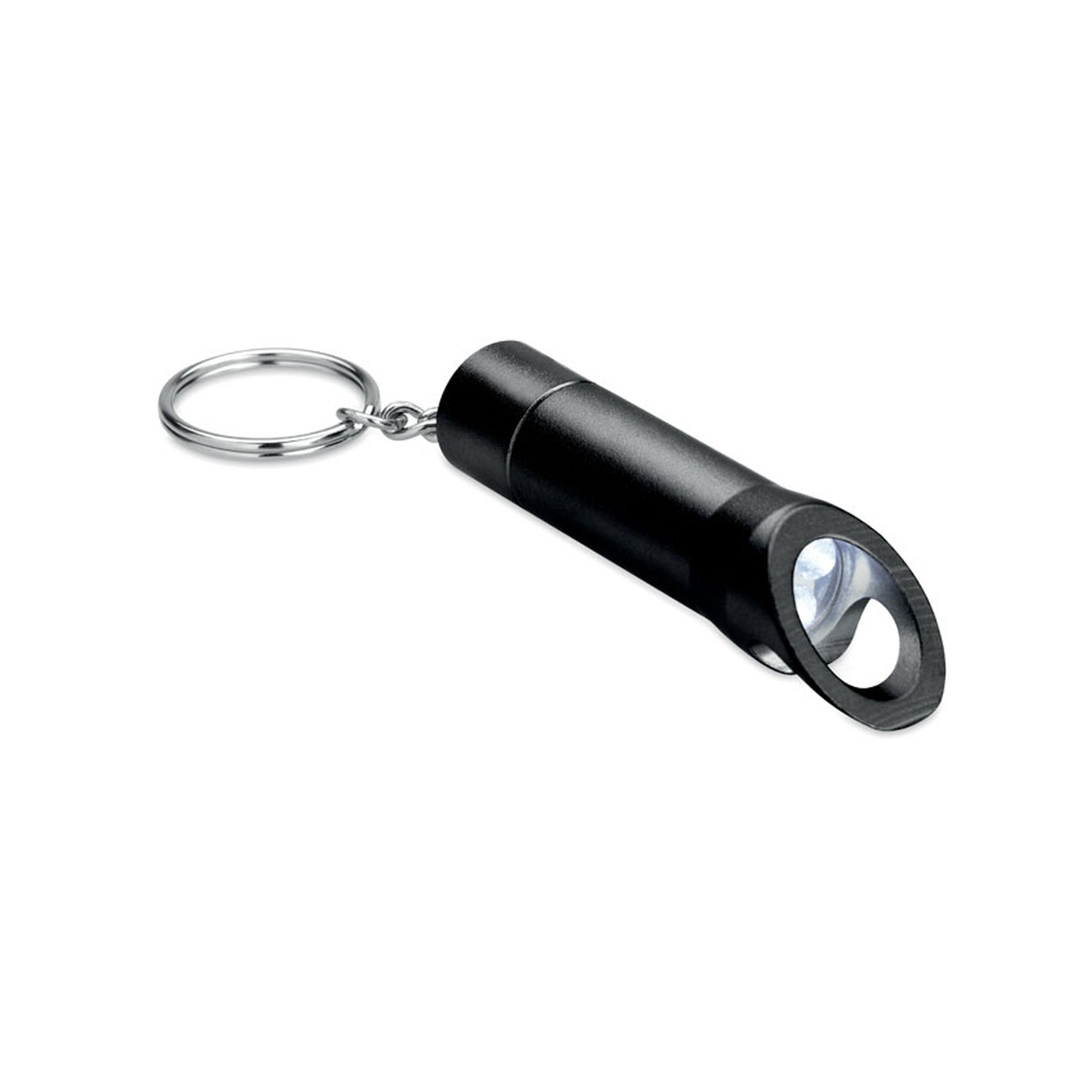Metalowa latarka. LITOP - czarna mo8142-03
