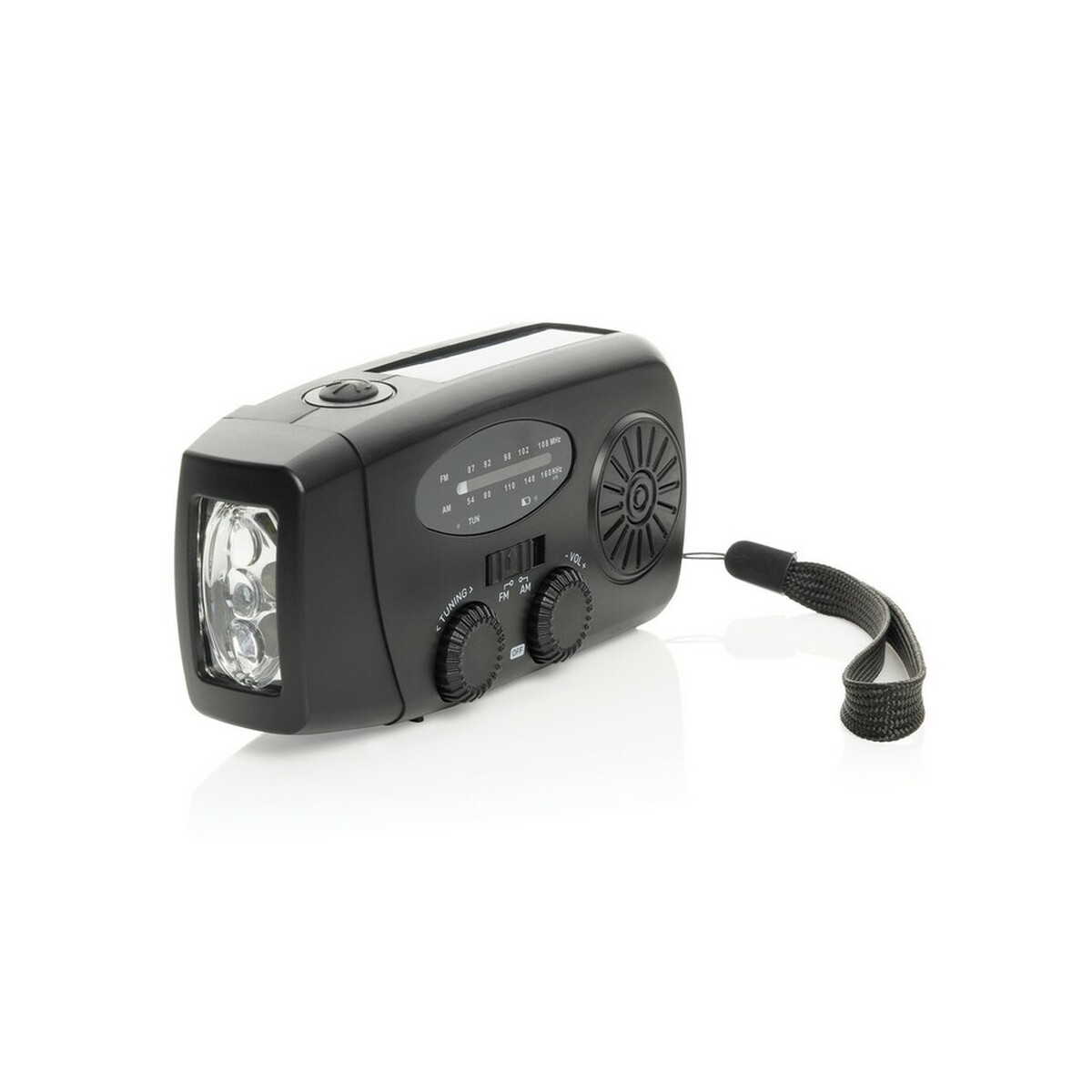 Radio survivalowe AM/FM, power bank 1800 mAh, latarka RescueWave - czarna P326.4301__B_1