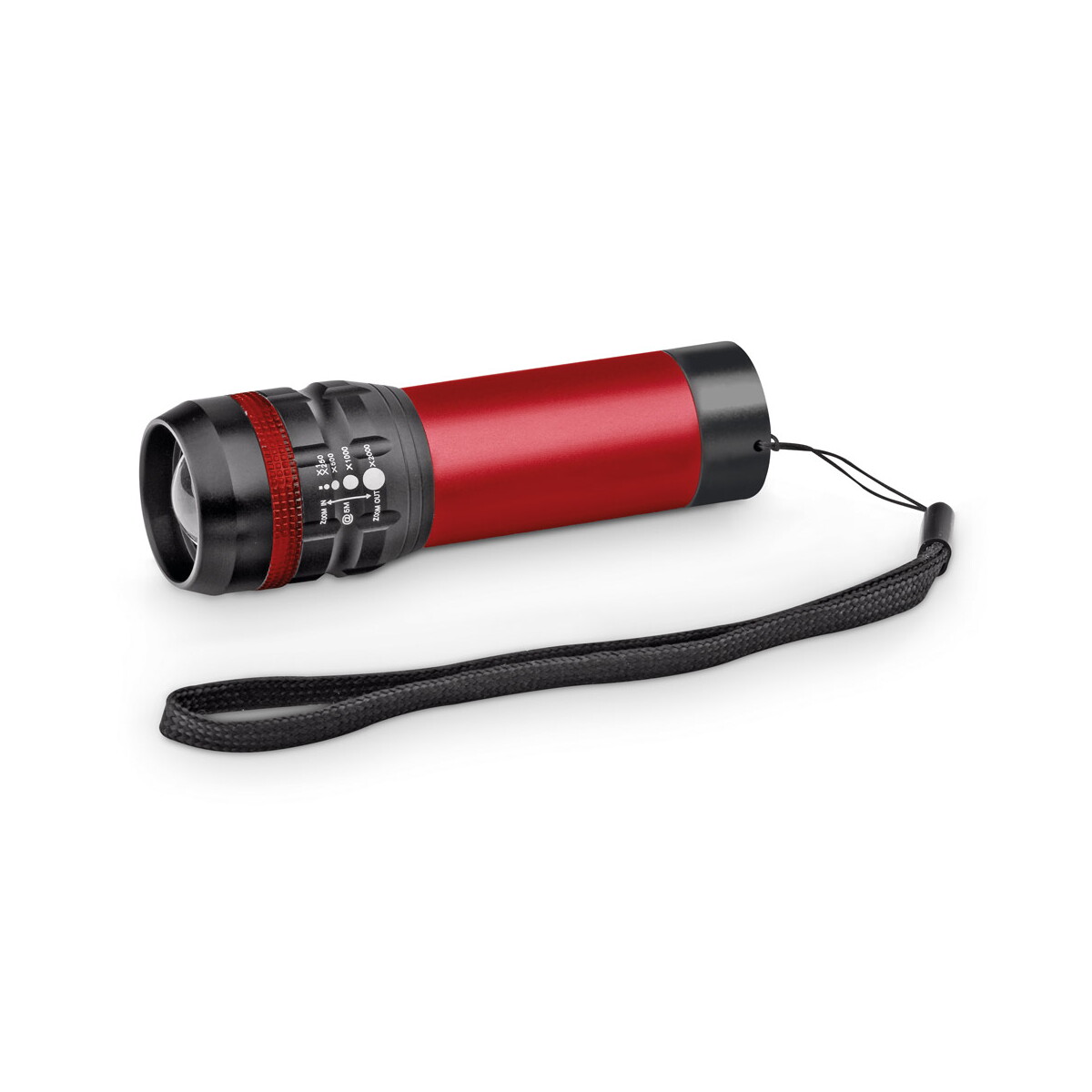 ZOOMIN. Aluminiowa latarka z funkcją zoomu z 3 trybami świecenia - Czerwona 94758_105