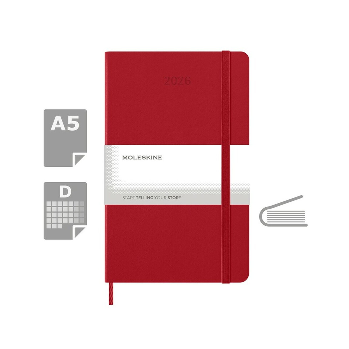 Kalendarz MOLESKINE - czerwony VM394.2026-05_AAA00