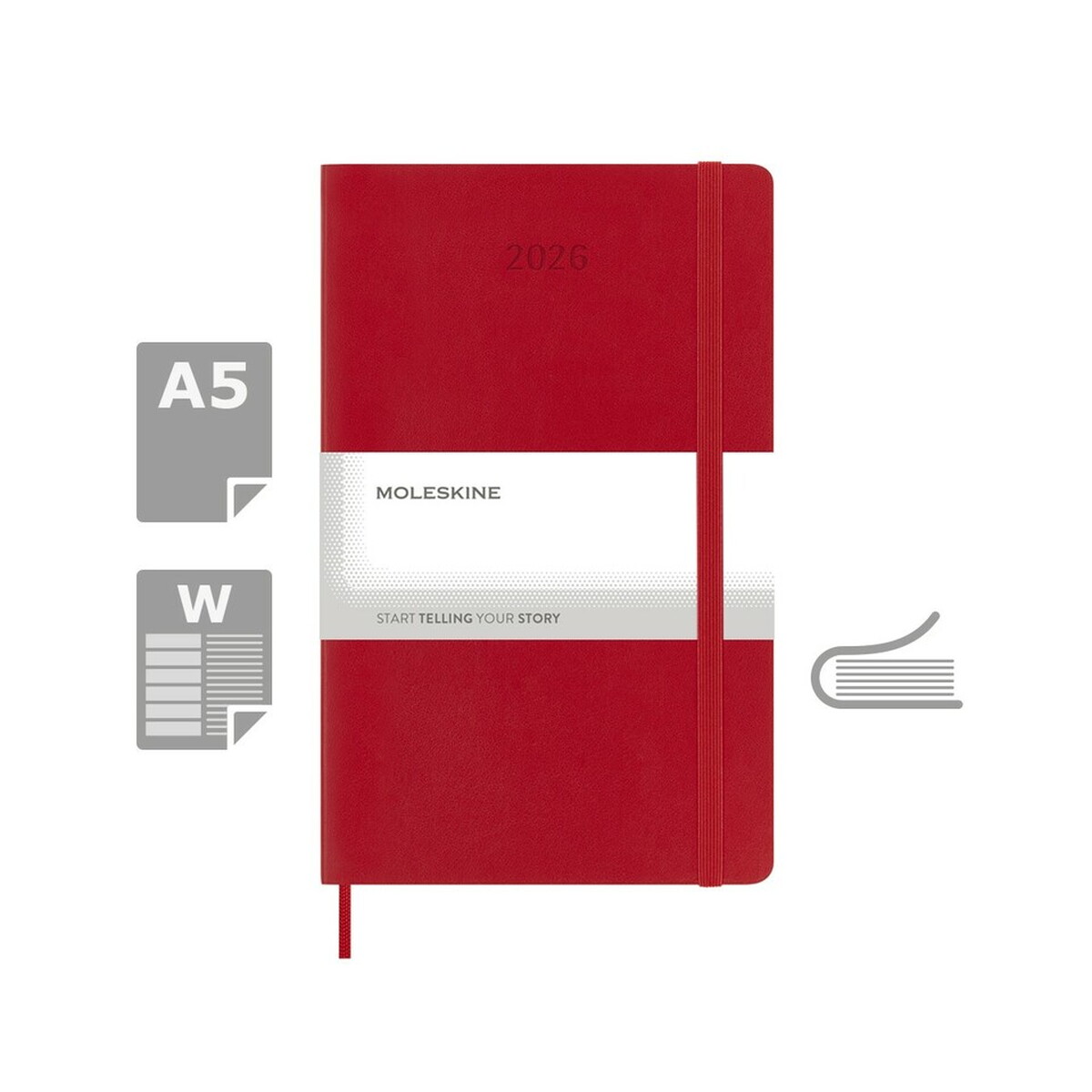 Kalendarz MOLESKINE - czerwony VM398.2026-05_AAA00