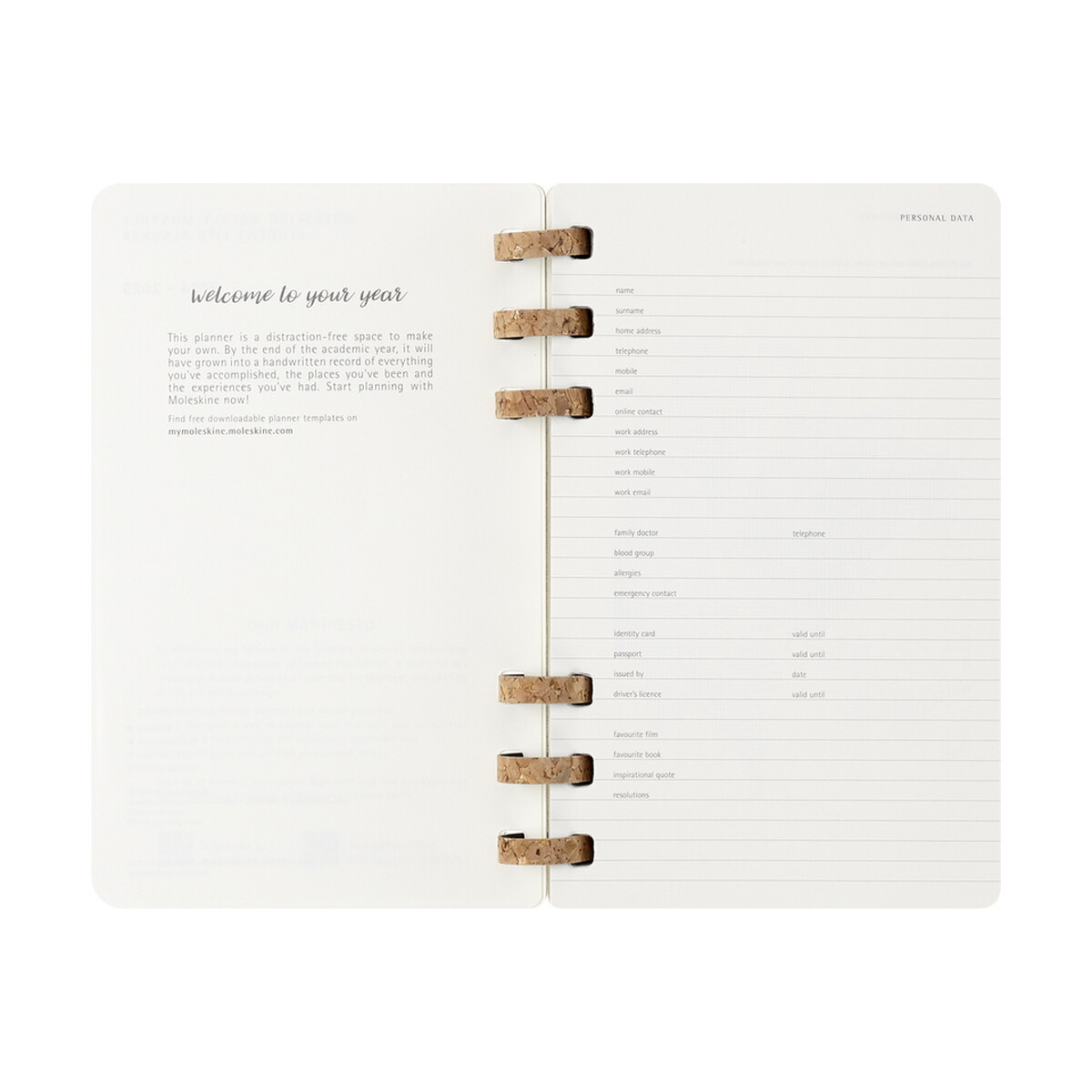 Notatniki z logo – spiralny kalendarz moleskine – czarny VM790.2026-03_INS03 Spiralny kalendarz MOLESKINE - czarny VM790.2026-03_INS03