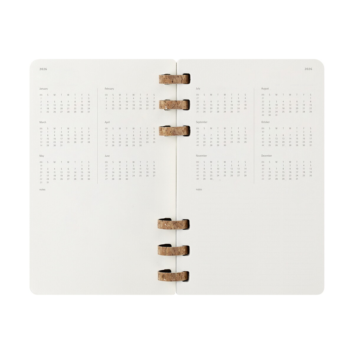 Notatniki z logo – spiralny kalendarz moleskine – czarny VM790.2026-03_INS04 Spiralny kalendarz MOLESKINE - czarny VM790.2026-03_INS04