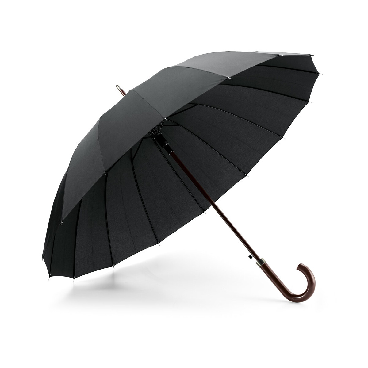 HEDI. Parasol z 16 drążkami wykonany z 190T pongee z automatycznym otwieraniem - Czarny 99136_103