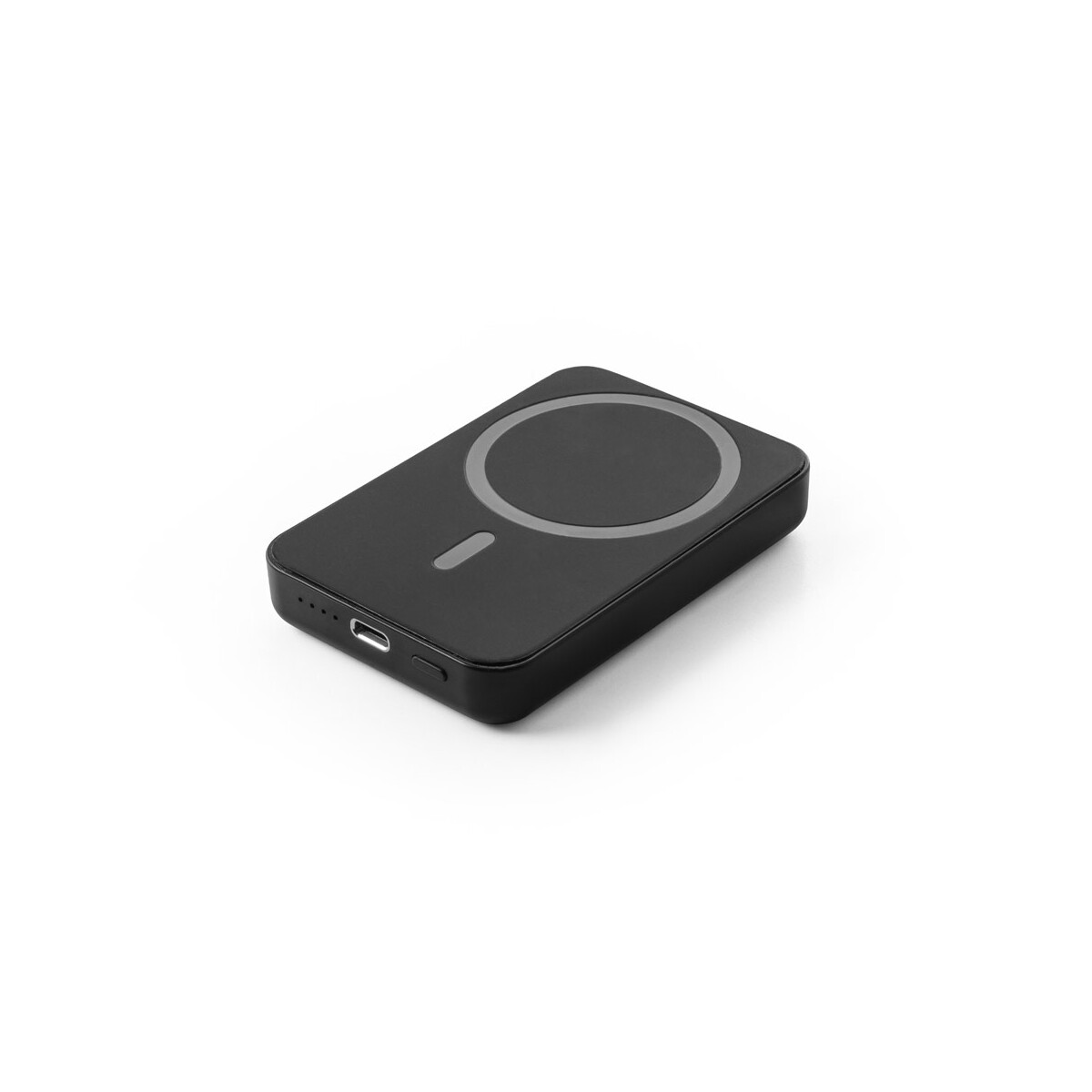 AMPERE 5. Magnetyczny power bank 5 000 mAh z superszybką ładowarką bezprzewodową 15 W wykonany w ABS pochodzącego z recyklingu (100% rABS) - Czarny 97166_103