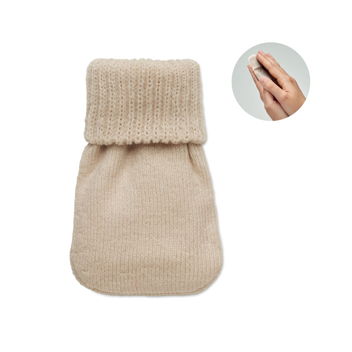 Ogrzewacz do rąk z dzianiny WARMMUFF - beżowy mo2667-13