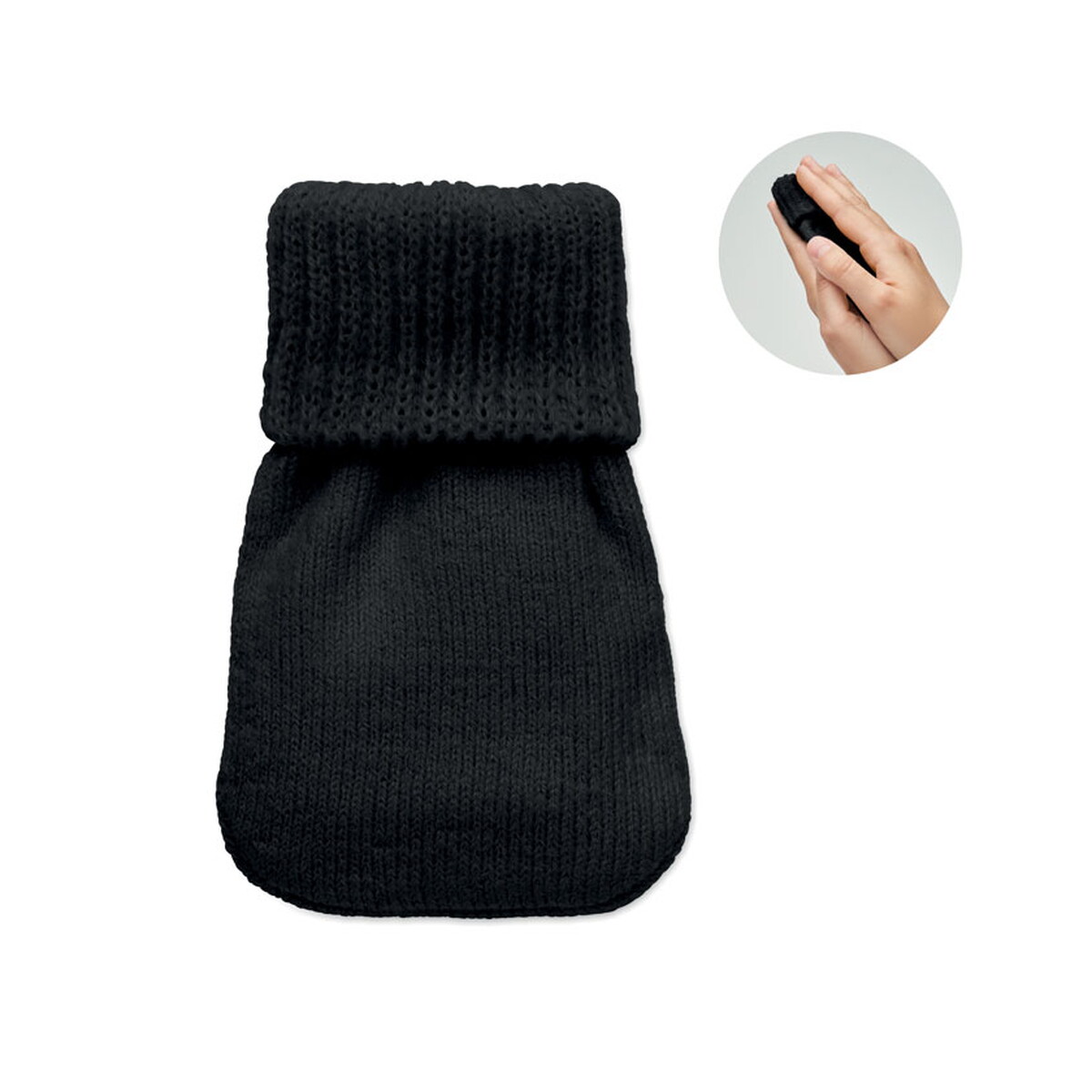 Ogrzewacz do rąk z dzianiny WARMMUFF - czarny mo2667-03
