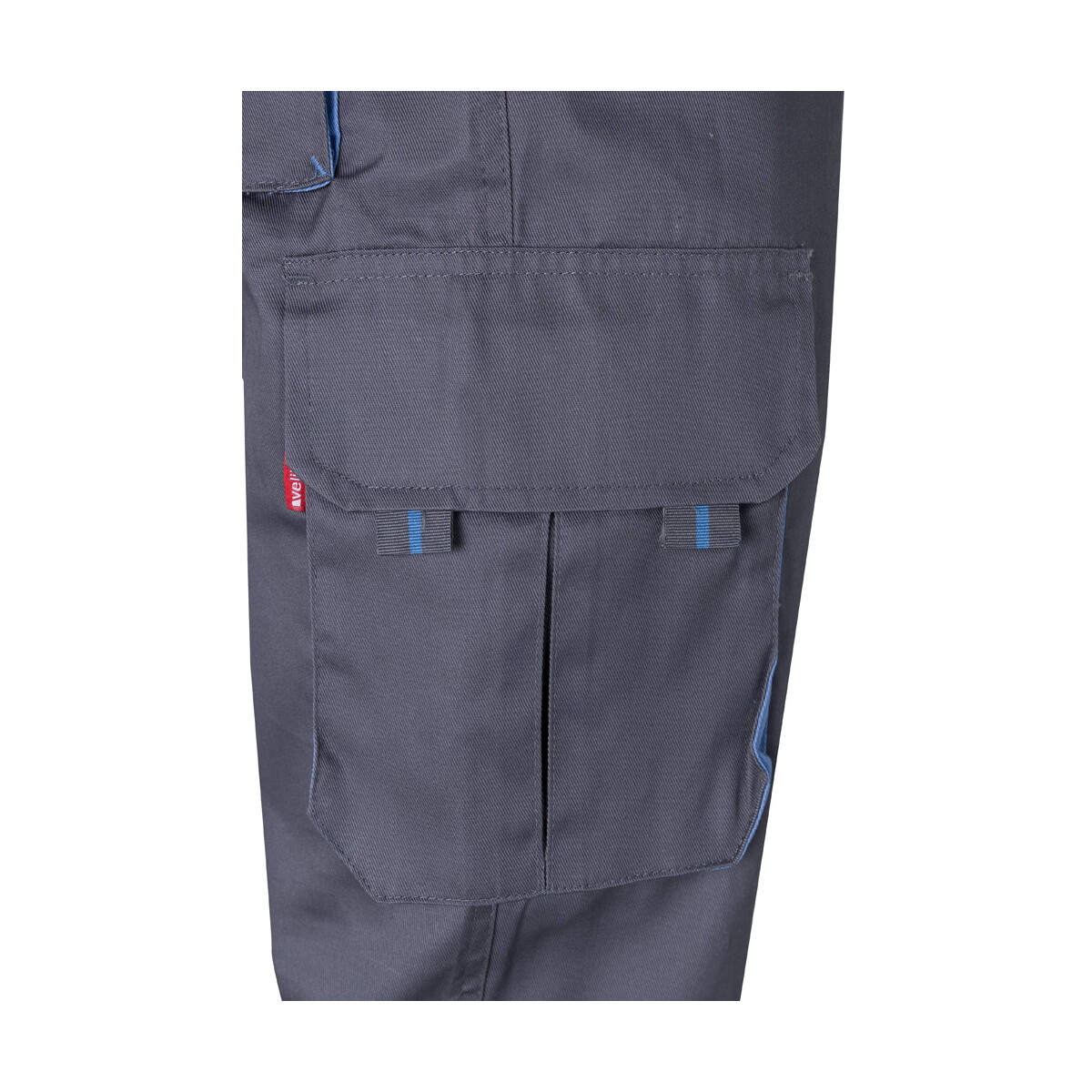 Spodnie z logo – vl hypnos. spodnie diagonalne z wieloma kieszeniami (200 g/m²), z bawełny (35%) i poliestru (65%) – szare/błękitne 36004_227-e VL HYPNOS. Spodnie diagonalne z wieloma kieszeniami (200 g/m²), z bawełny (35%) i poliestru (65%) - Szare/Błękitne 36004_227-e