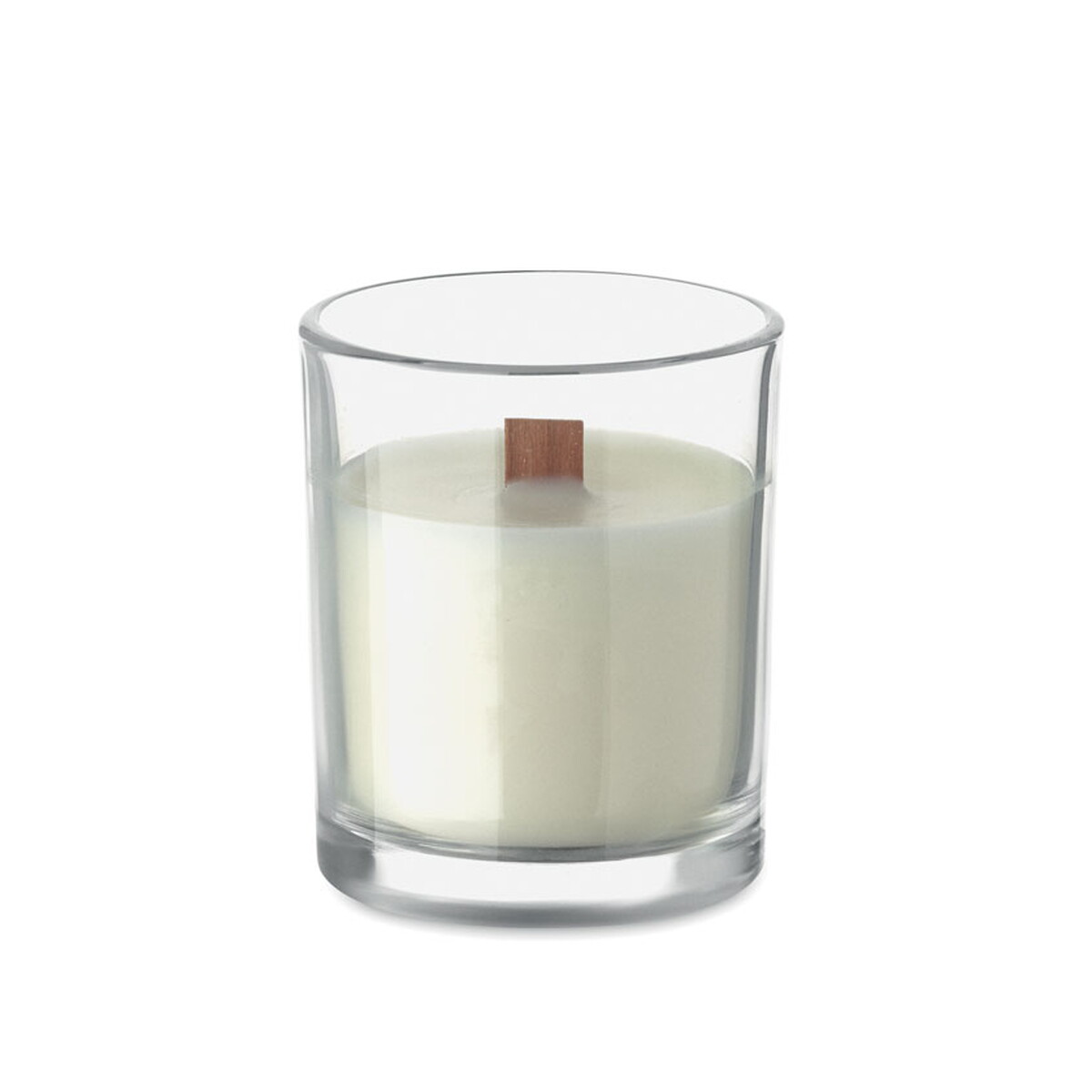 Świeca z wosku roślinnego 80gr KIVAS WOOD - przezroczysta mo2708-22
