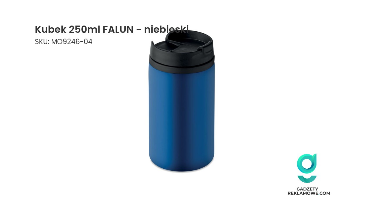 Kubek 250ml FALUN - niebieski Kubek FALUN 250ml w kolorze niebieskim