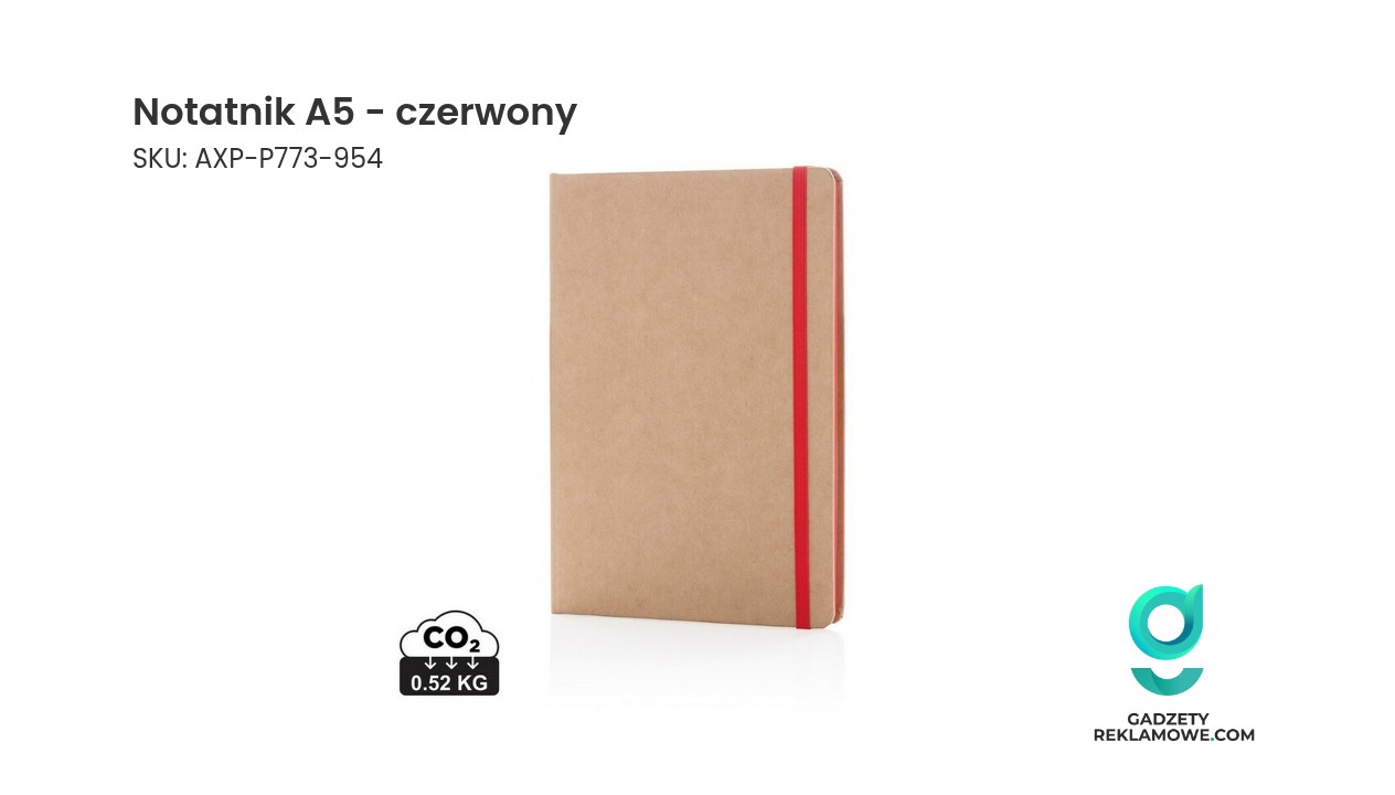 Notatnik A5 w kolorze czerwonym