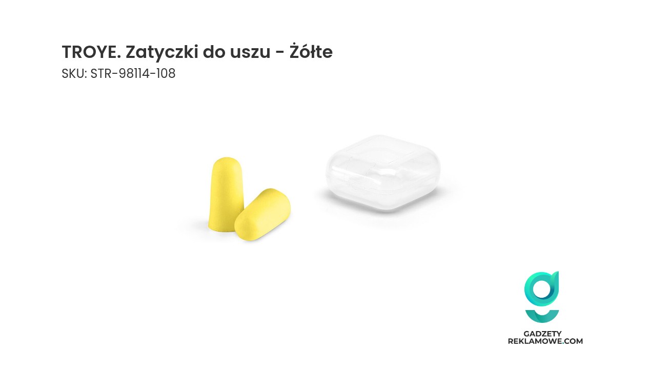 Żółte zatyczki do uszu marki TROYE