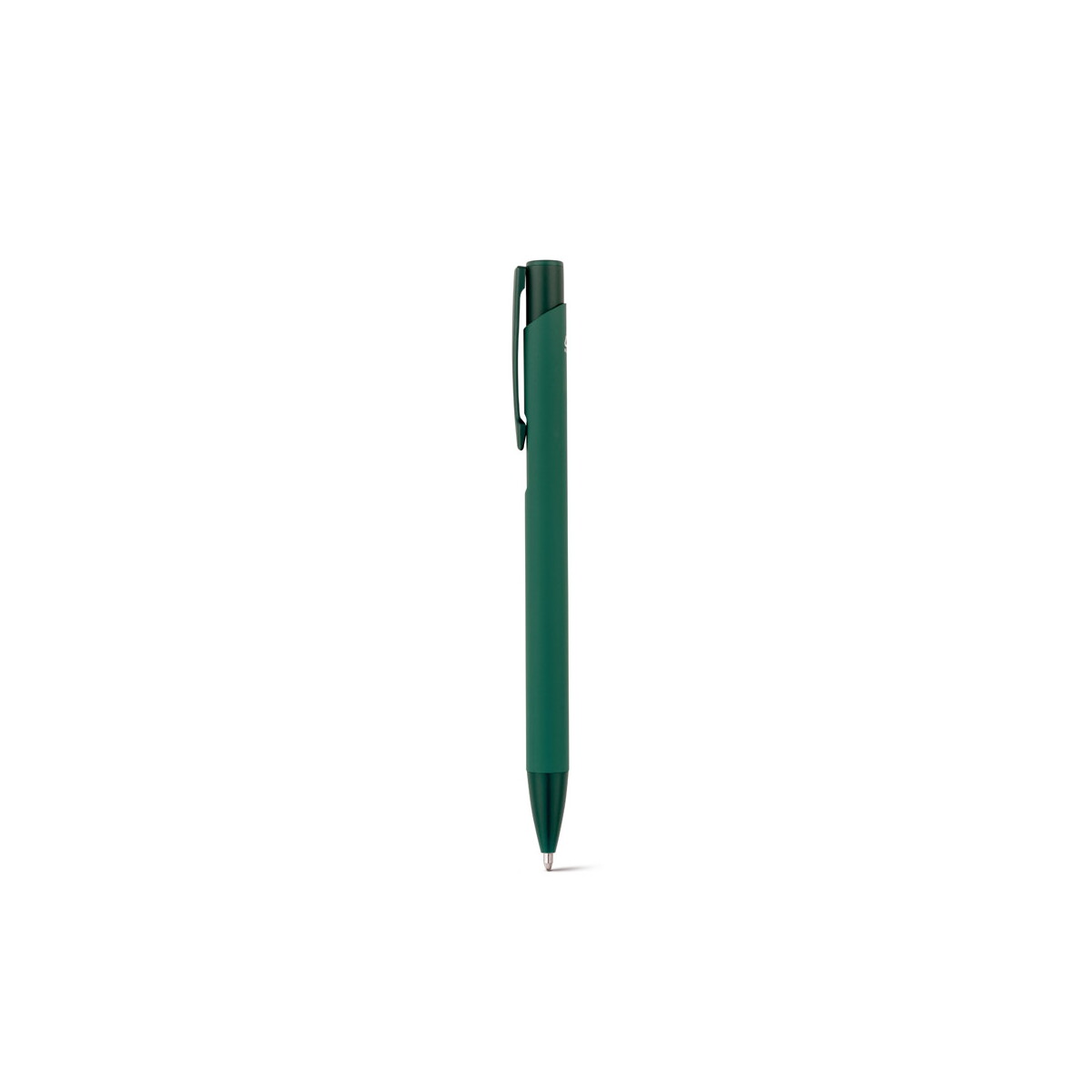 CLINT. Pióro kulkowe z recyklingowanego aluminium (100% rAL) z gumowym wykończeniem - Ciemnozielone 91944_129