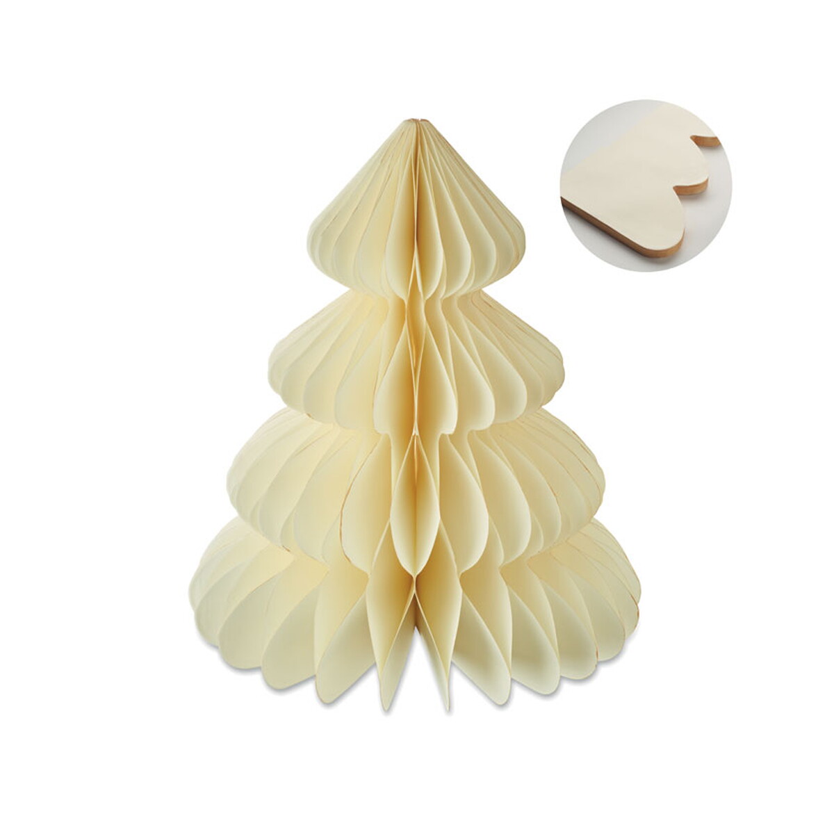 Papierowa dekoracja choinka HARMOBIG - beżowa cx1578-13